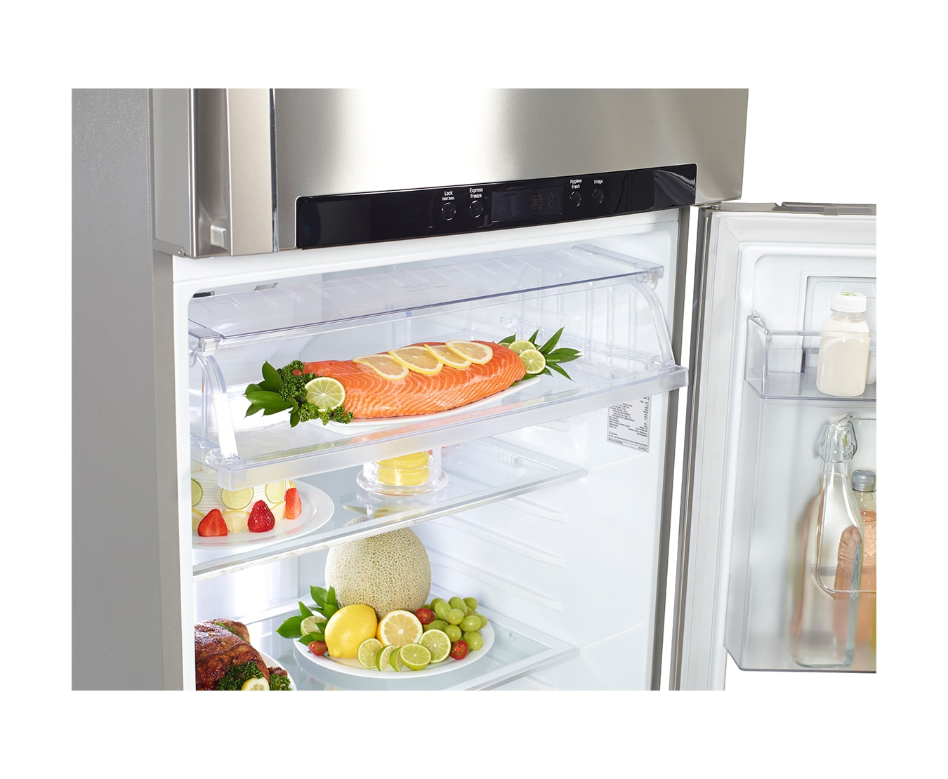 LG 510L STAINLESS STEEL VCM TOP FREEZER WITH DOOR-IN-DOOR™, GC-D512HLAL